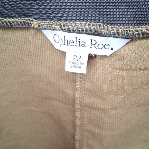 Ophelia Roe Corduroy Pants Plus Sz 22 Dark Academia Preppy Quiet Luxury Fall NWT - Picture 8 of 14